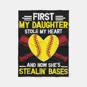Stealin' Ses Softll Dad Of A Softll Player Father Fleece Blanket