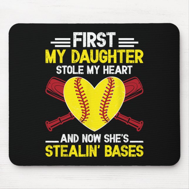 Stealin' Ses Softll Dad Of A Softll Player Father  Mouse Pad (Front)