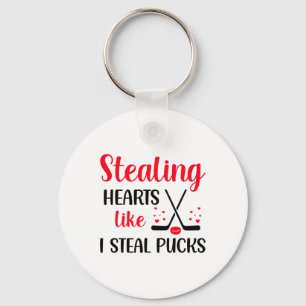 Stealing Heart Like I Steal Pucks Valentines Day H Key Ring