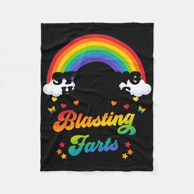 Stealing Hearts And Blasting Farts Funny Valentine Fleece Blanket (Front)