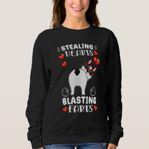 Stealing Hearts Blasting Farts French Bulldog Vale Sweatshirt