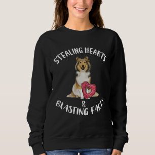 Stealing Hearts Blasting Farts Shetland Sheepdog V Sweatshirt