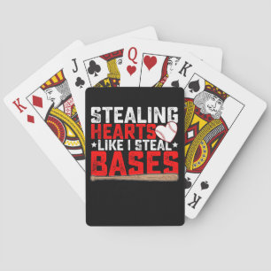 Stealing Hearts Like I Steal Bases Baseball Playing Cards