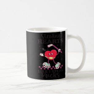 Stealing Hearts Like I Steal Pucks Funny Valentine Coffee Mug