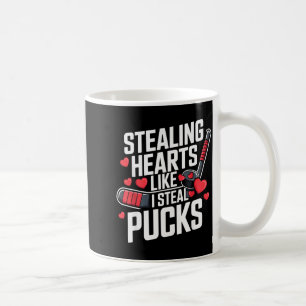 Stealing Hearts Like I Steal Pucks Valentines Day Coffee Mug