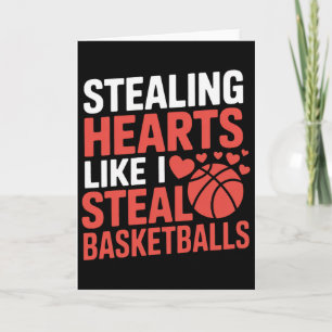 Stealing Hearts Like I Steal Sket Cute Valentine  Card