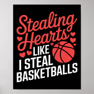 Stealing Hearts Like I Steal Sket Valentine Kids Poster