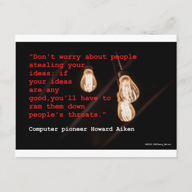 Stealing Ideas Postcard (Front)