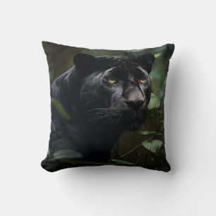 Stealth and Grace: Black Panther Cushion