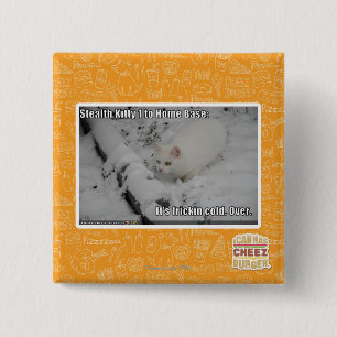 Stealth Kitty 1 15 Cm Square Badge