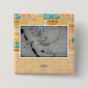 Stealth Kitty 1 15 Cm Square Badge