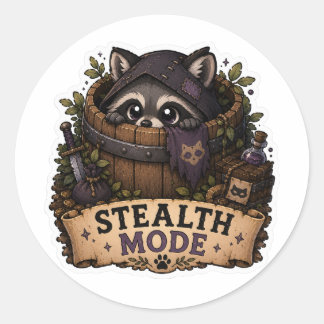 Stealth Mode Funny Rogue Racoon Sticker