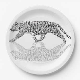 STEALTH TIGER PAPER PLATE