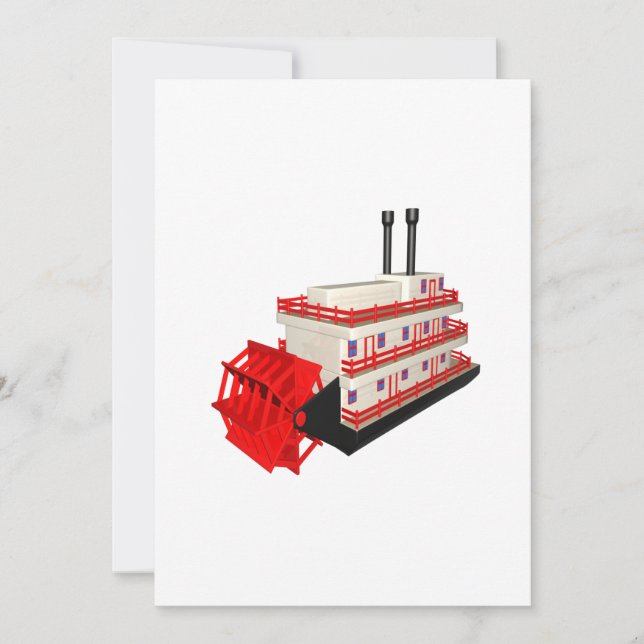 Steam Boat Invitation (Front)