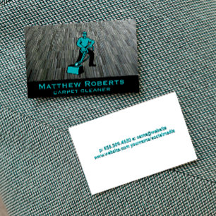 Steam Cleaner   Carpeting Background Business Card