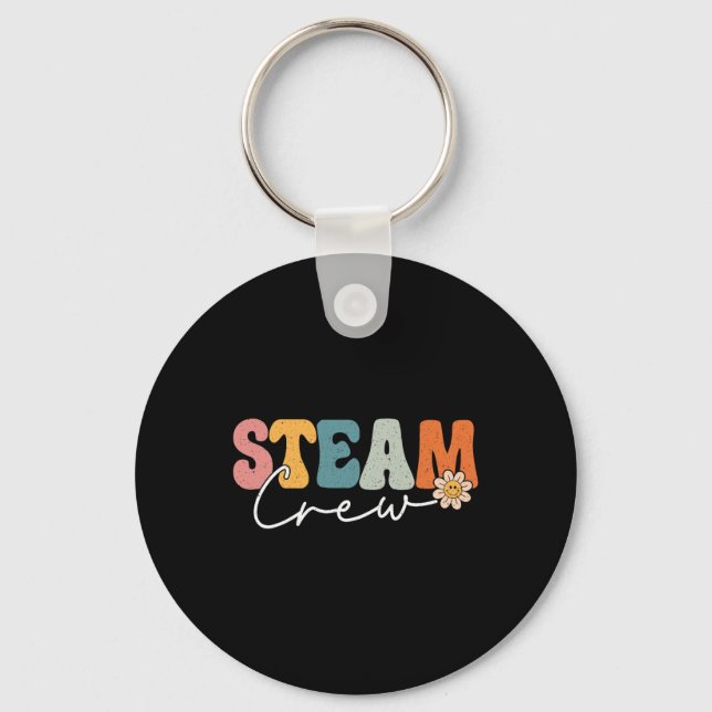 Steam Crew Back To School Science Engineering Tech Key Ring (Front)