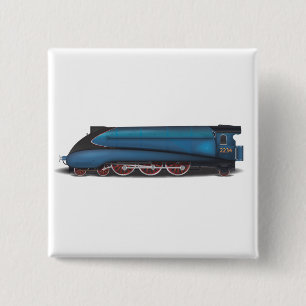 Steam Engine 15 Cm Square Badge