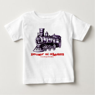 Steam engine baby t-shirt design