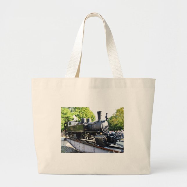 Steam engine, France Large Tote Bag (Front)