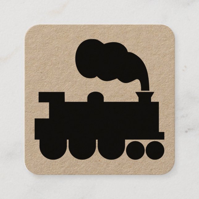 Steam Engine/Loco sign Square Business Card (Front)