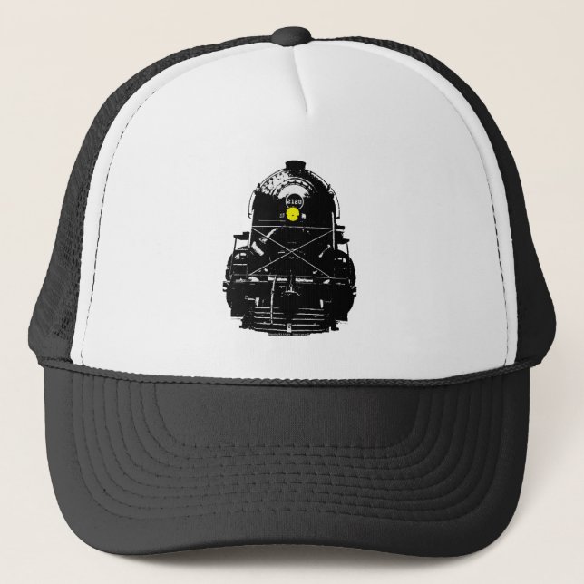 Steam Engine Locomotive Train Trucker Hat (Front)