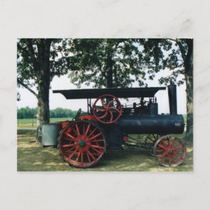 steam engine postcard
