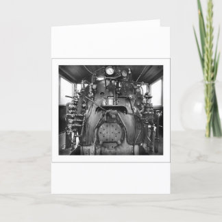 Steam Engine Train Cab Greeting Card