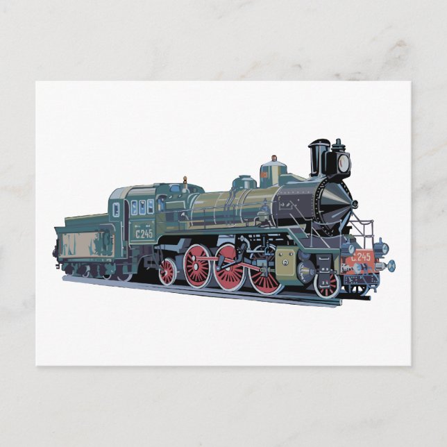 Steam Engine Train Postcard (Front)