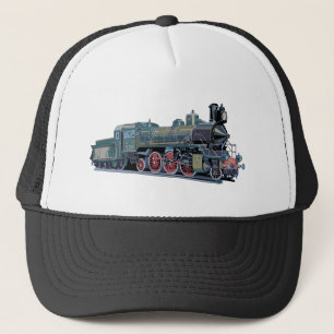 Steam Engine Train Trucker Hat