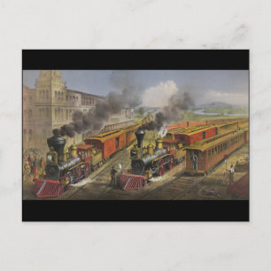 Steam Engines Postcard