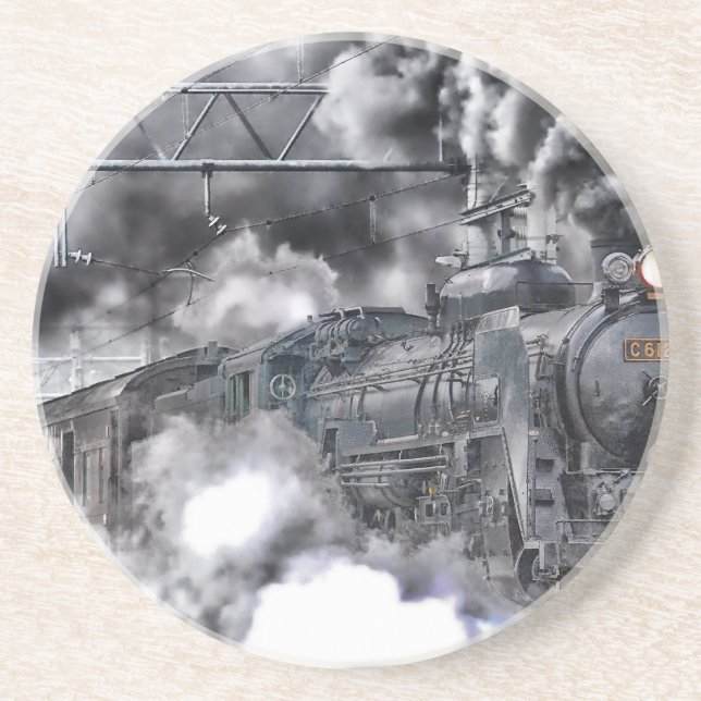 Steam Engines Trains HDR Photo Coaster (Front)