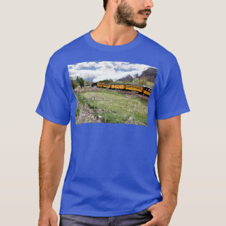 Steam Locomotive And Passenger Cars Durango And Si T-Shirt