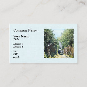 Steam Locomotive At Summit Cut, Green Mountain Business Card