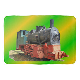 steam locomotive bath mat