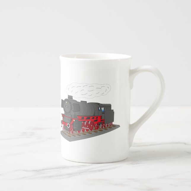 steam locomotive bone china mug (Right)