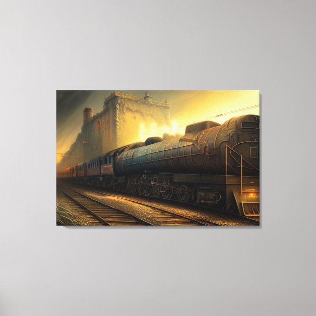 Steam Locomotive Canvas Print (Front)