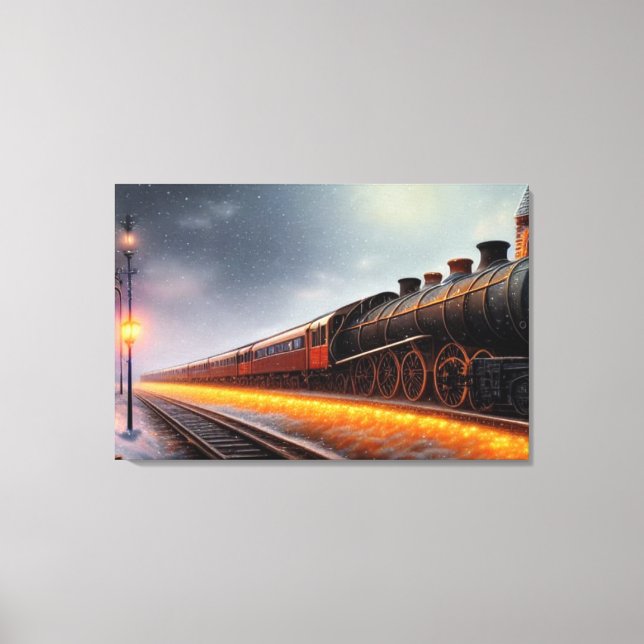 Steam Locomotive Canvas Print (Front)