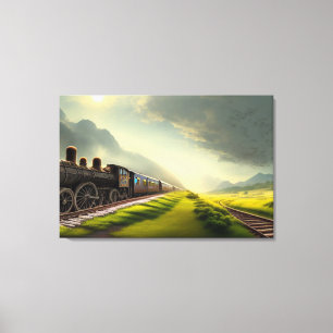 Steam Locomotive Canvas Print