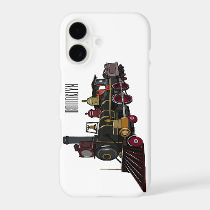 Steam locomotive cartoon illustration