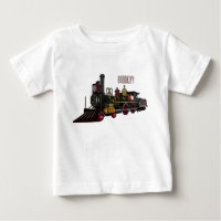 Steam locomotive cartoon illustration 