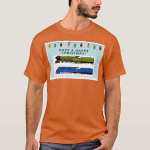 steam locomotive christmas card T-Shirt