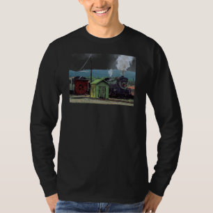 Steam Locomotive Coming into Train Yard T-Shirt