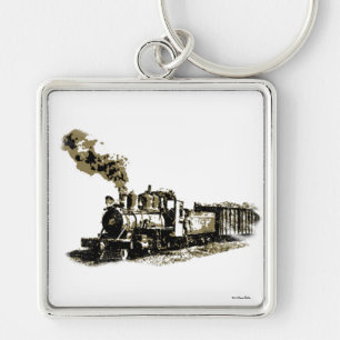 Steam Locomotive Keychain
