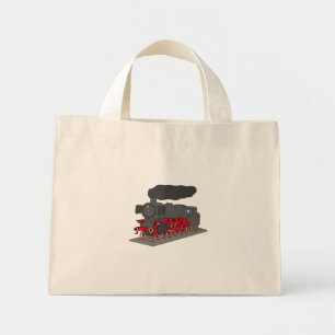 steam locomotive mini tote bag