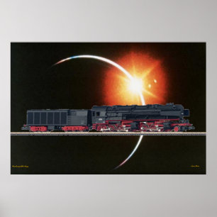 Steam Locomotive Poster