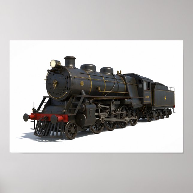Steam Locomotive Poster (Front)