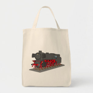 steam locomotive tote bag