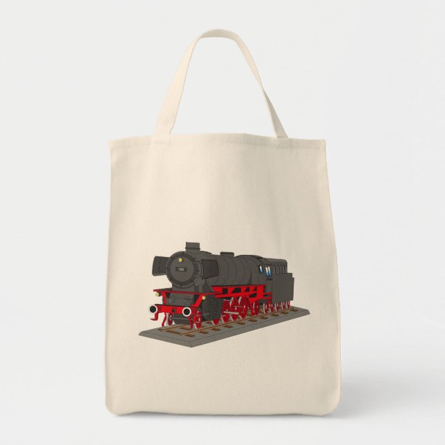 steam locomotive tote bag (Front)