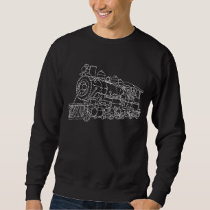 Steam Locomotive Train Enthusiast Passenger Trains Sweatshirt
