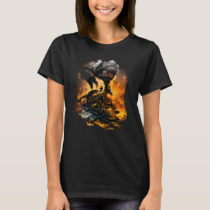 Steam Locomotive Train Railway Railroad Steam Engi T-Shirt
